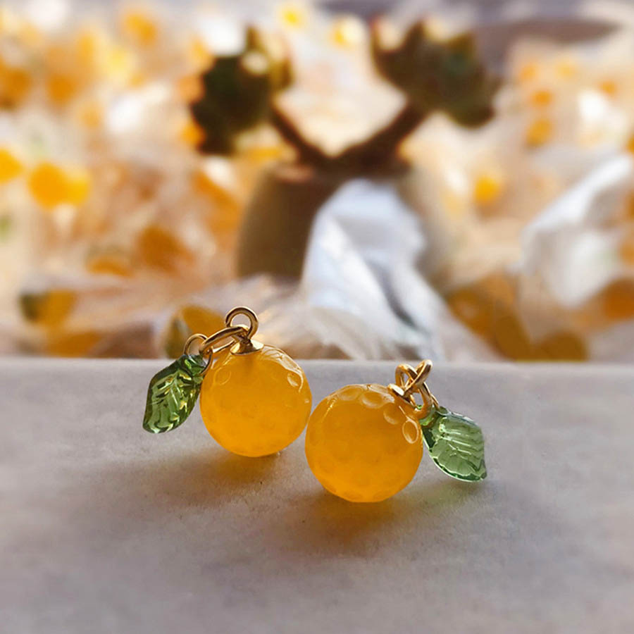 Fiasrel Yellow chalcedony oranges Drop Pendant