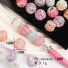 Fiasrel 50pcs Studded with hydrangeas DIY Shamballa Beads
