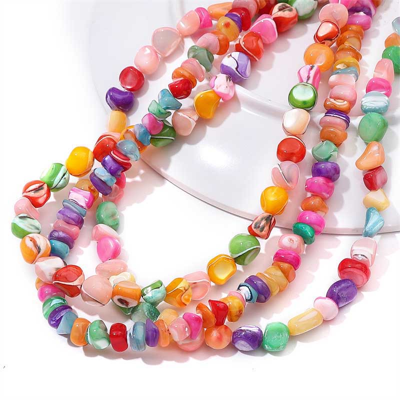 Fiasrel Natural Irregular Colored Horse Hoof Shell Beads - DIY Jewelry Materials