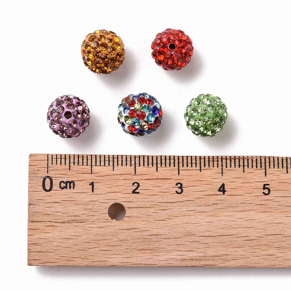 Fiasrel 100pcs Colored clay drill balls DIY Shamballa Beads