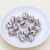 Fiasrel 20pcs Water-diamond soft clay balls DIY Shamballa Beads