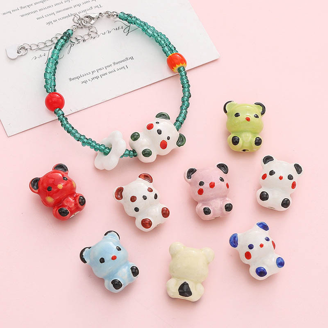 Fiasrel Fun Bear Ceramic beads