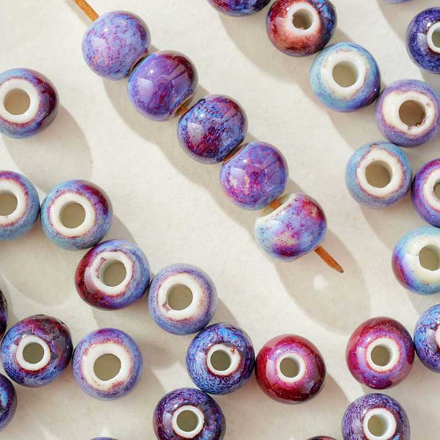 Fiasrel 10mm Kiln-transformed ceramic beads