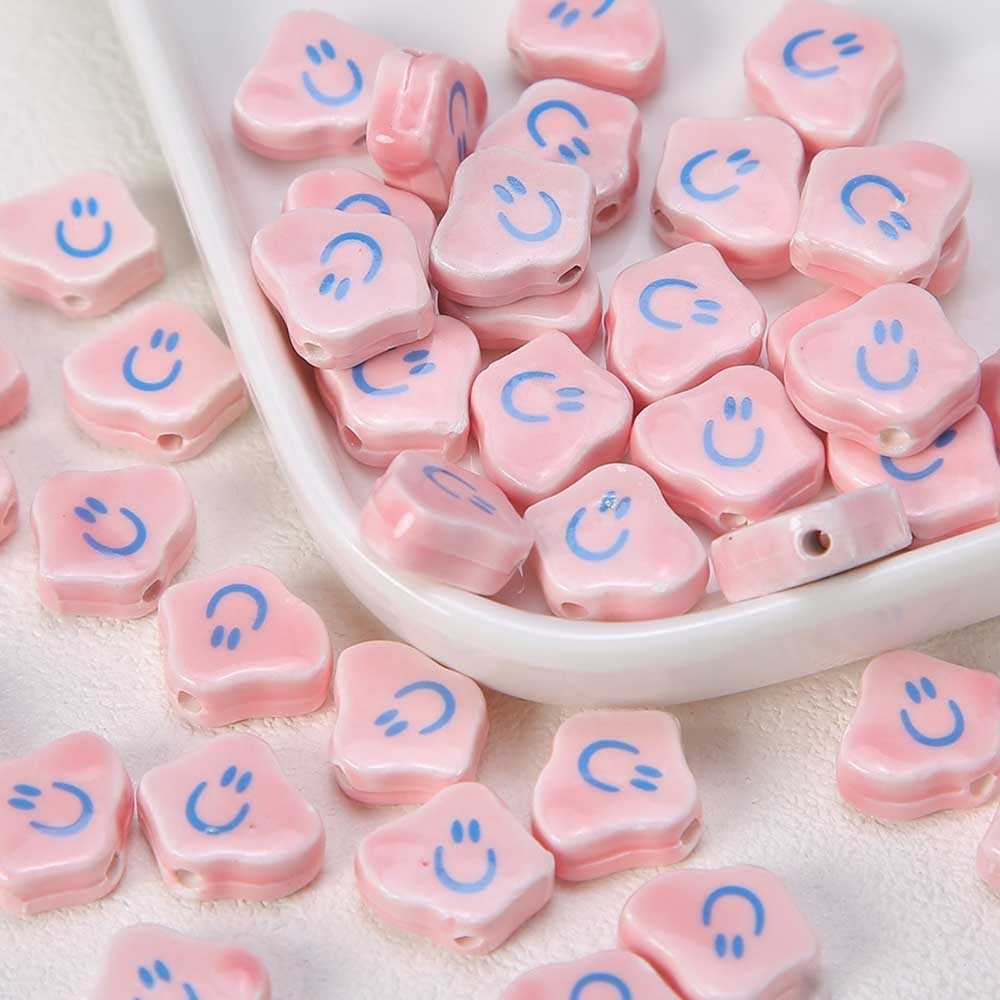 Fiasrel Cute cloud rainbow ceramic beads
