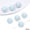 Fiasrel Blue flower and grass ceramic beads