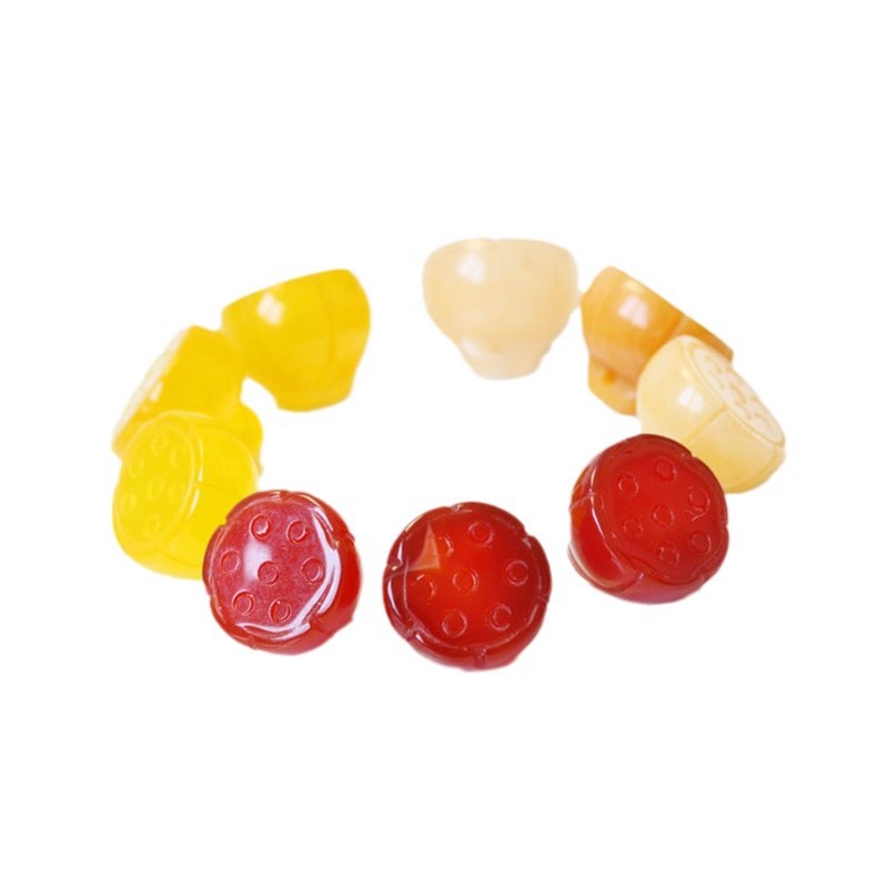 Fiasrel DIY Natural agate lotus pod