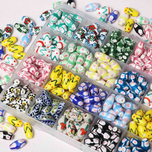 Fiasrel Retro hand-painted ceramic beads