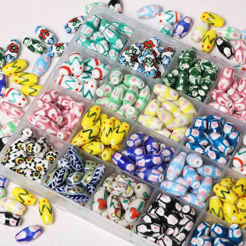 Fiasrel Retro hand-painted ceramic beads