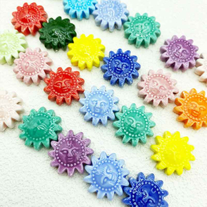 Fiasrel Sunflower ceramic beads