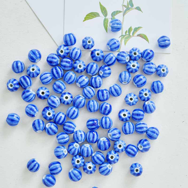 Fiasrel Watermelon beads, ceramic beads