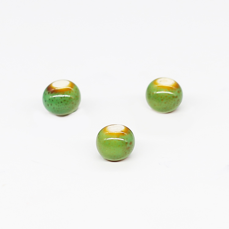 Fiasrel Flower-glazed round bead ceramic beads