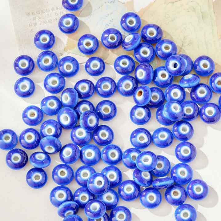 Fiasrel Blue ceramic beads