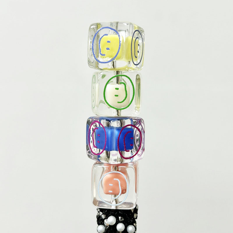 Fiasrel 16mm Transparent seven-color smiling Fang Zhu