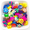 Fiasrel 100pcs Flower soft clay beads