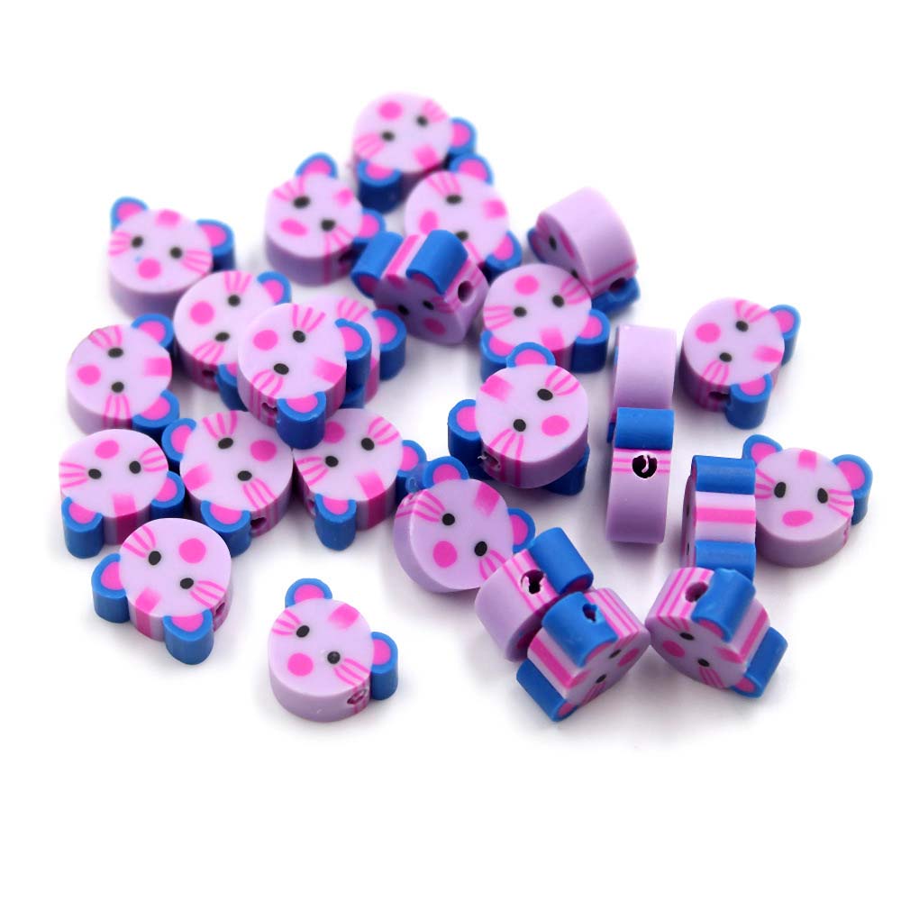Fiasrel 1000pcs Children's diy teddy bear soft clay beads