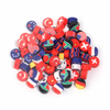 Fiasrel 50pcs Colored national flag soft clay beads