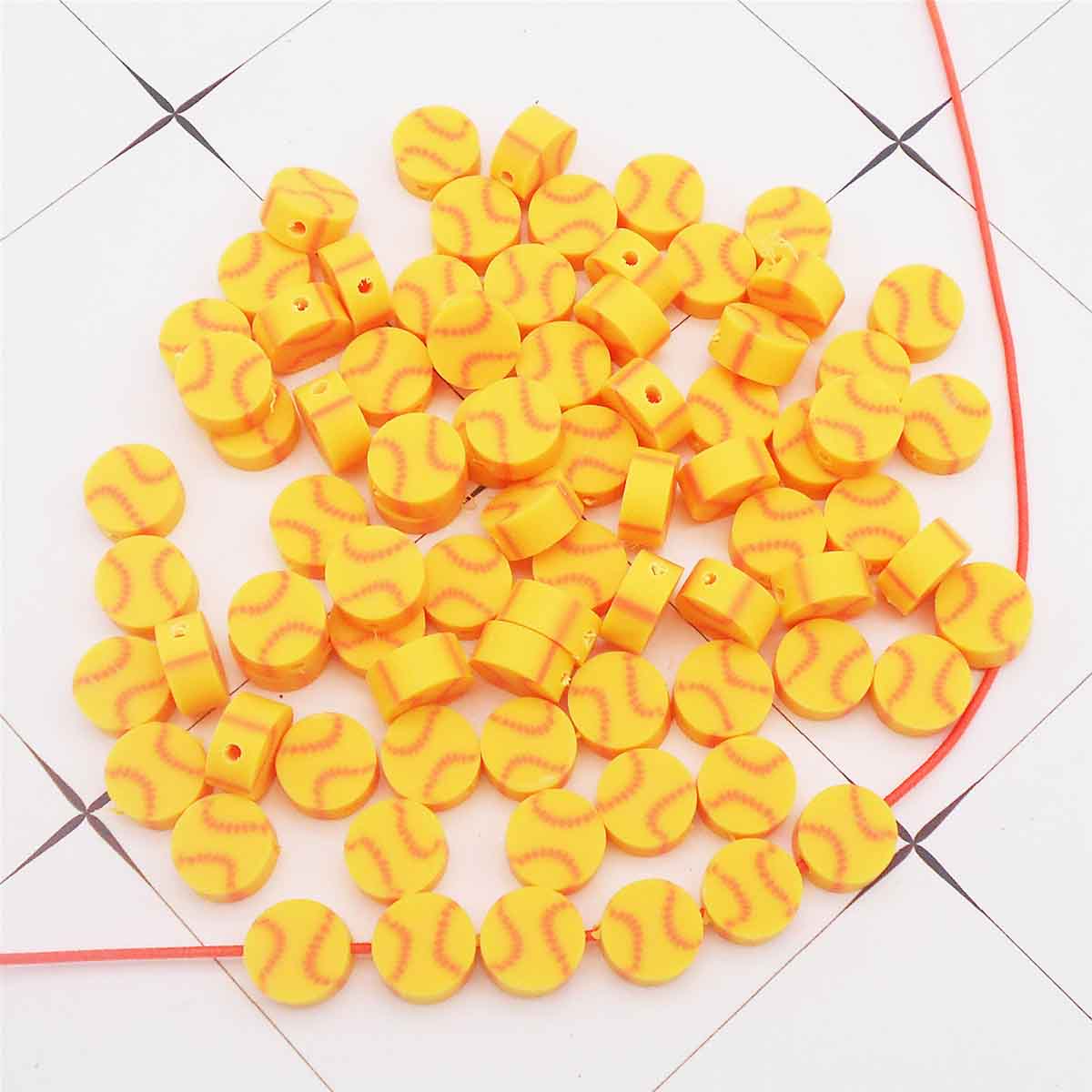 Fiasrel 50pcs Soft ceramic beads for sports balls