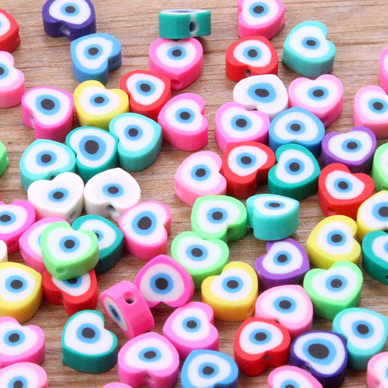Fiasrel 20pcs Variegated star-shaped soft clay beads