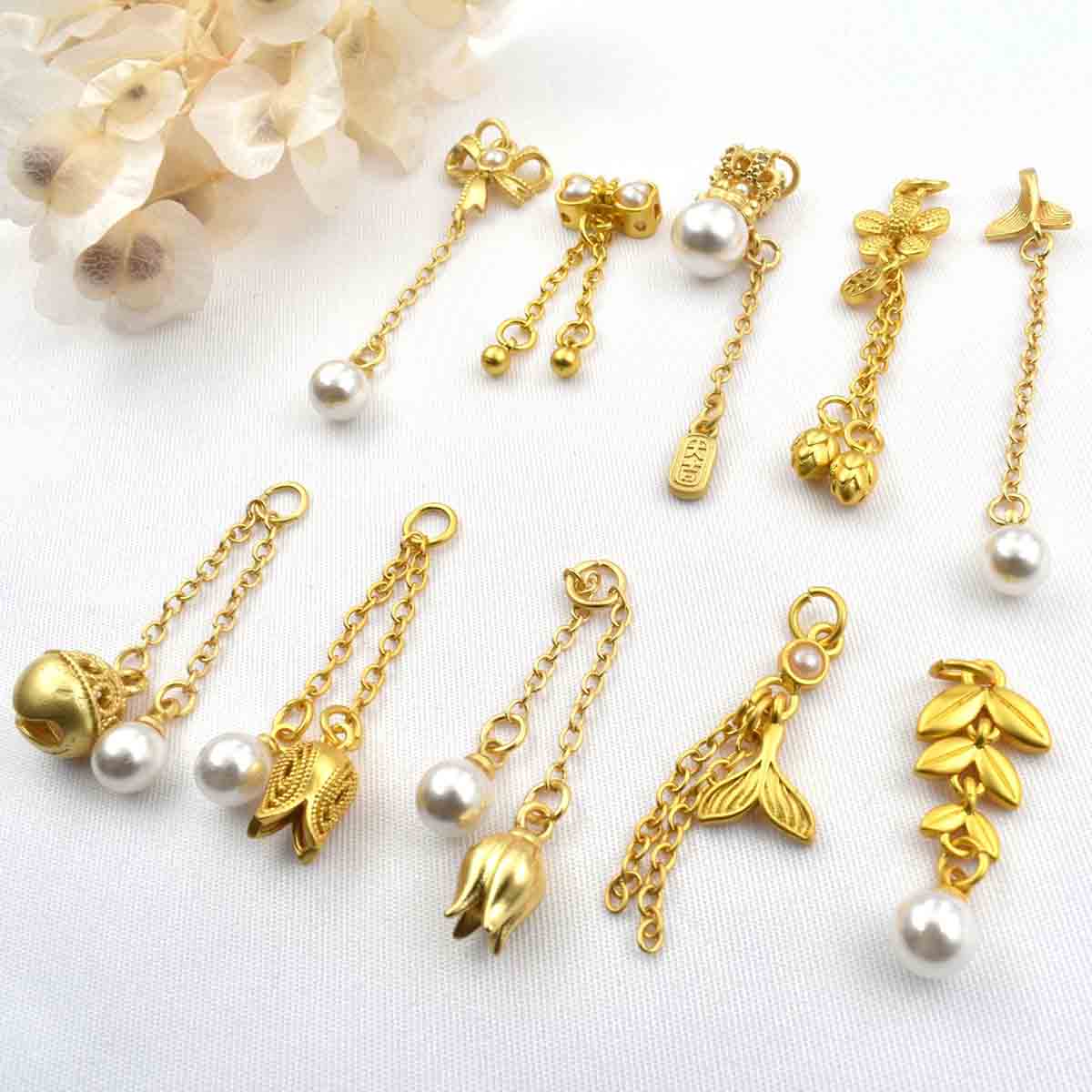 Fiasrel DIY Orchid lily tassel pendant