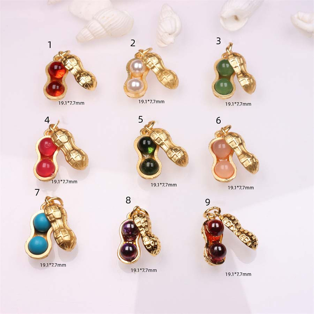 Fiasrel DIY Agate peanut pendant