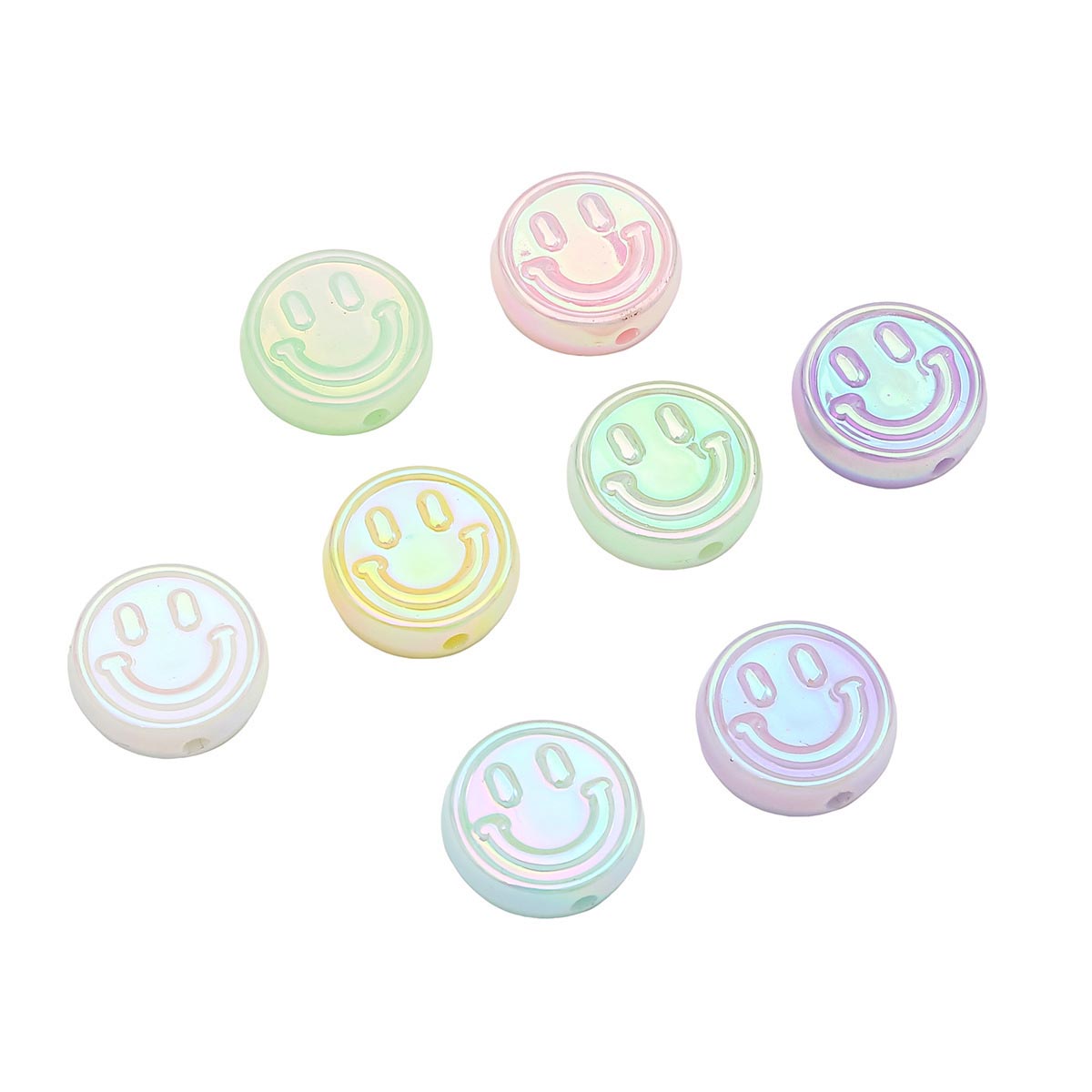 Fiasrel Cute and colorful smiley face beads
