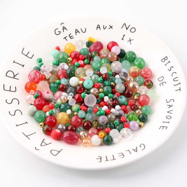 Fiasrel Mixed-Size Frosted Glass Seed Beads – DIY Craft for Phone Charms Beads