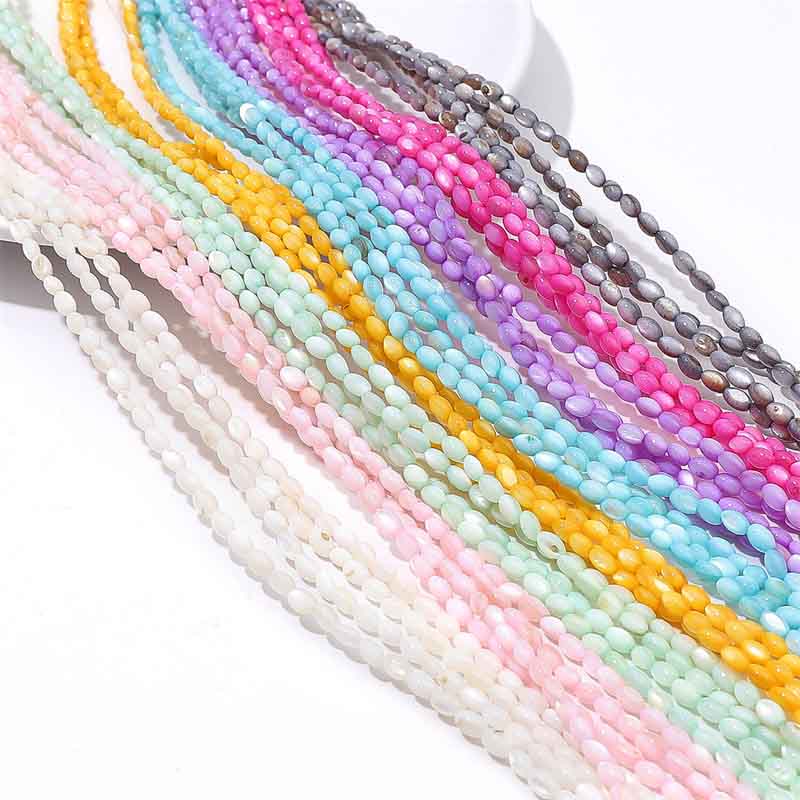 Fiasrel Natural Shell Beads Plum Blossom - Loose DIY Jewelry Making Beads