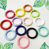 Fiasrel 24mm 40pcs Colorful lacquered keychain ring