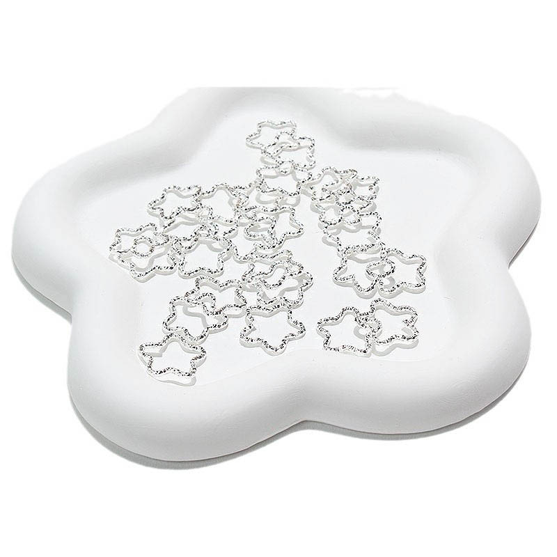 Fiasrel 10pcs Embossed opening ring accessories