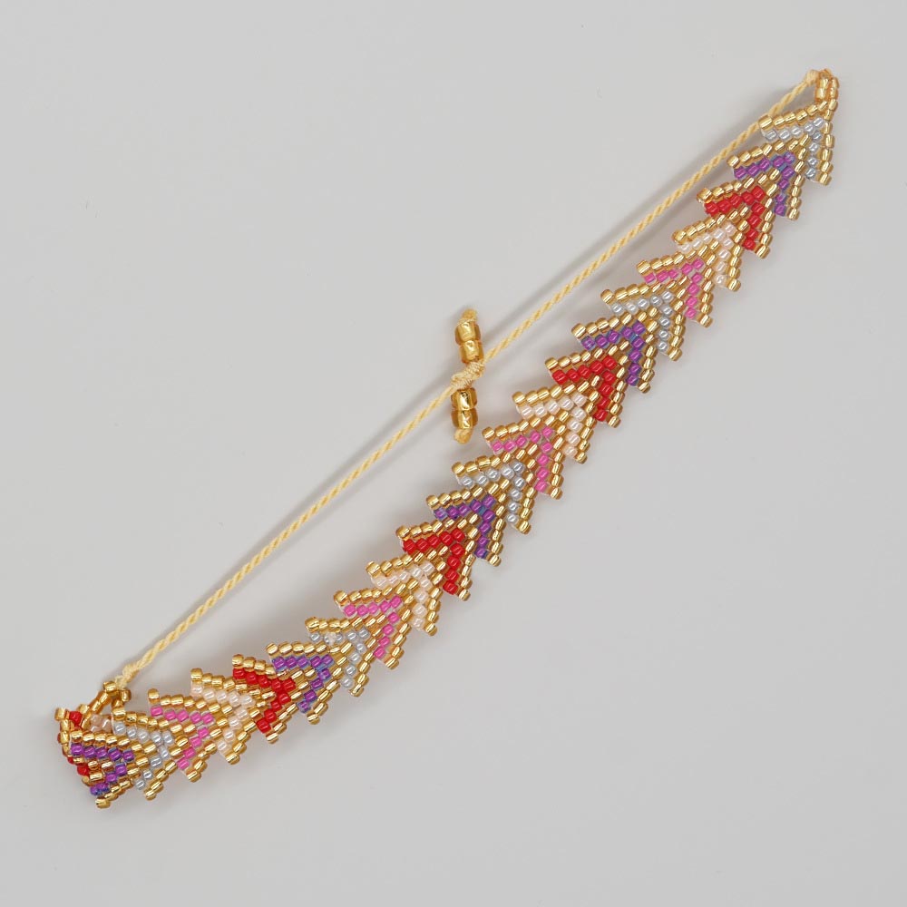 Fiasrel Rainbow arrow rice bead bracelet
