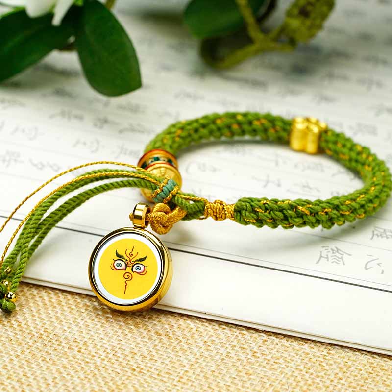Fiasrel Tibetan-style prayer wheel bracelet