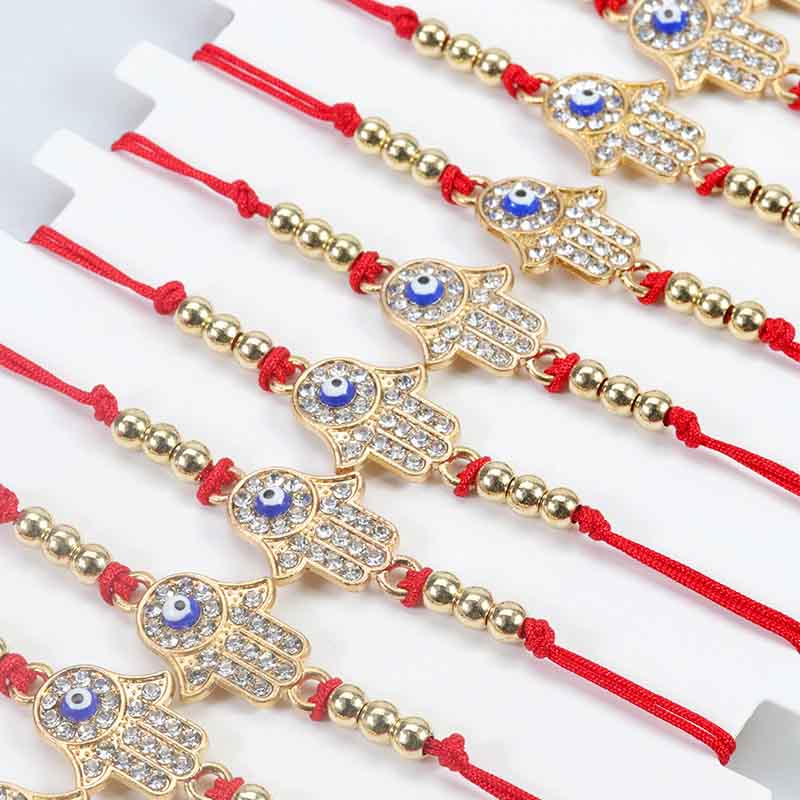 Fiasrel 2pcs Palm Devil's Eye bracelet