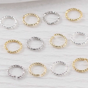 Fiasrel 100pcs 18k gold-plated patterned open ring