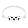 Fiasrel 2pcs Basketball and baseball wax thread woven bracelets