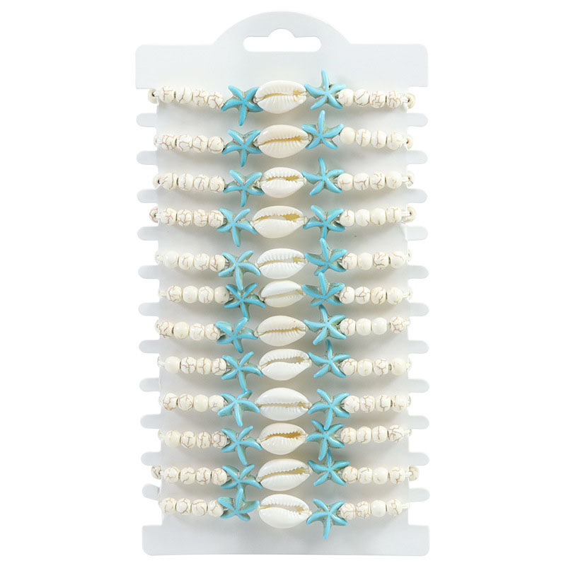 Fiasrel 2pcs Ocean Series Starfish Shell bracelet