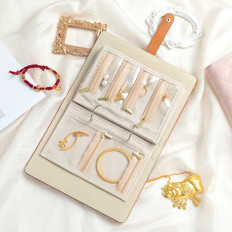 Fiasrel 21.4*14.5cm Portable storage bag for gold jewelry storage book