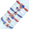 Fiasrel 2pcs Independence Day patriotic wristband