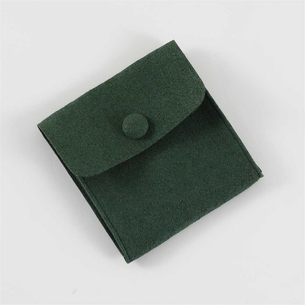 Fiasrel 8*8cm 10pcs Super-fiber snap jewelry bag