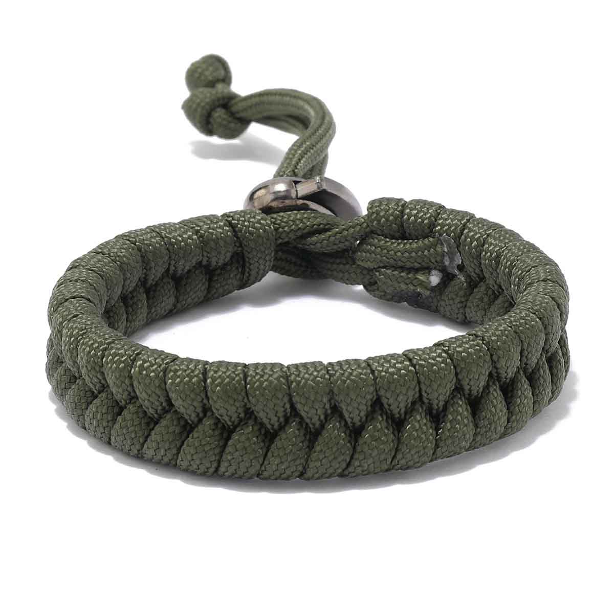 Fiasrel Handmade Nylon Rope Outdoor Paracord Survival Camping Camouflage Bracelet Handcrafted Woven Bracelet