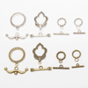 Fiasrel 10pcs Jewelry Making Accessories Heart Geometric Oval Connector Toggle Clasp