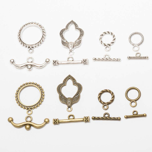 Fiasrel 10pcs Jewelry Making Accessories Heart Geometric Oval Connector Toggle Clasp