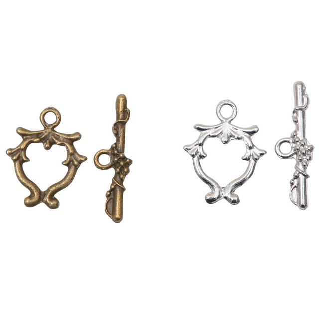 Fiasrel 10pcs DIY Jewelry Making Necklaces Connectors Fasteners Bracelets Hooks Accessories Toggle OT Clasps