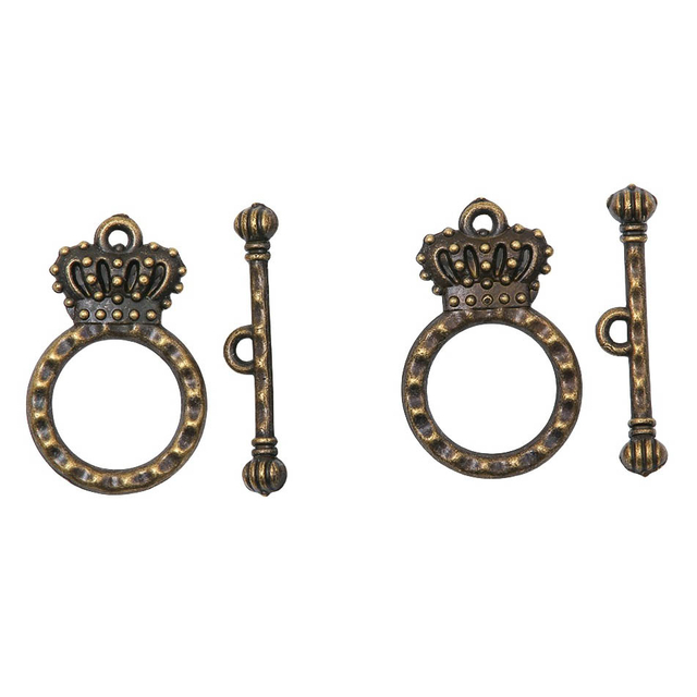 Fiasrel 10pcs Silver Plated Unique Toggle Clasp OT Clasp Jewelry Findings