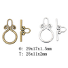 Fiasrel 10pcs Stainless Steel OT Clasp Toggle Clasps for Crafts DIY Jewelry Making Accessories