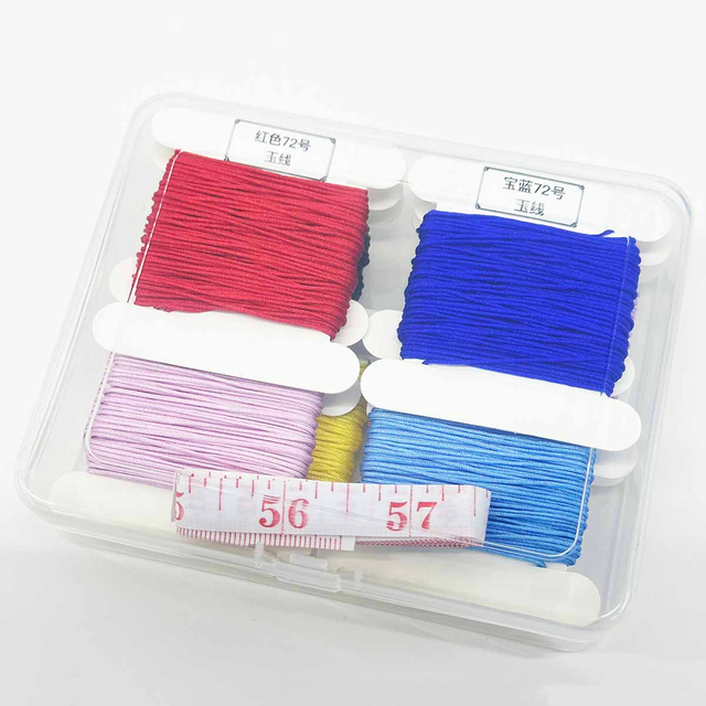 Fiasrel No.72 0.8mm 10pcs/set Normal Color Nylon Cord Beading Thread Braided Rope String for Jewelry Making DIY Craft