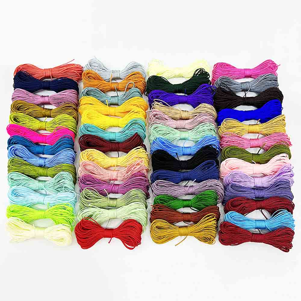 Fiasrel No.72 0.8mm Jade Thread Kit: 52pcs 0.8mm Nylon Jade Thread Braided Rope String for Jewelry Making DIY Craft