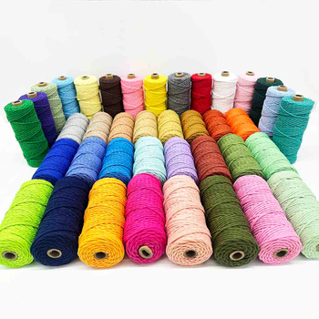 Fiasrel 3mm 42rolls 110yards/roll Macrame Cord Cotton Ropes Kit