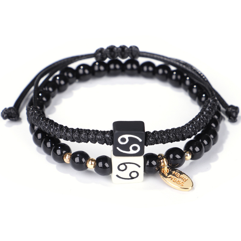 Fiasrel Birthday Bracelets Handmade Adjustable Bracelets Couples Zodiac Bracelet