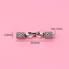 Fiasrel S925 Pure Silver Buckle Patterned Bracelet Thai Silver Retro Silver Safety Pattern Necklace Buckle Head with Connecting Buttons