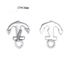 Fiasrel 20pcs DIY Accessories Retro Pendant Zinc Alloy Rudder Pendant Boat Anchor Jewelry Accessories Antique Alloy Bracelet Pendant